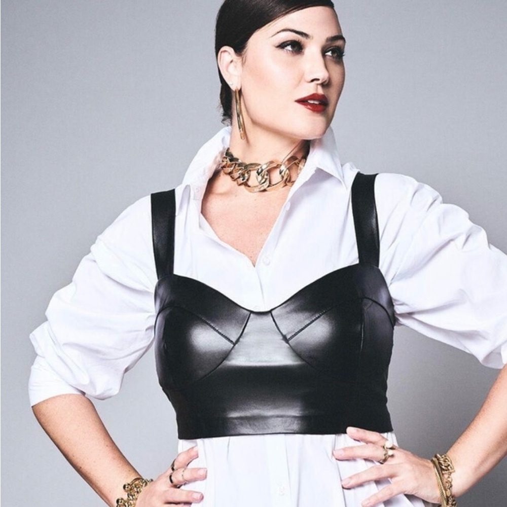Faux Leather Bustier